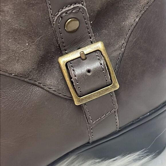 Clark’s Ingalls Dover Brown Side Zip Buckle Boots Booties. Sz 9 D20 - Picture 3 of 9